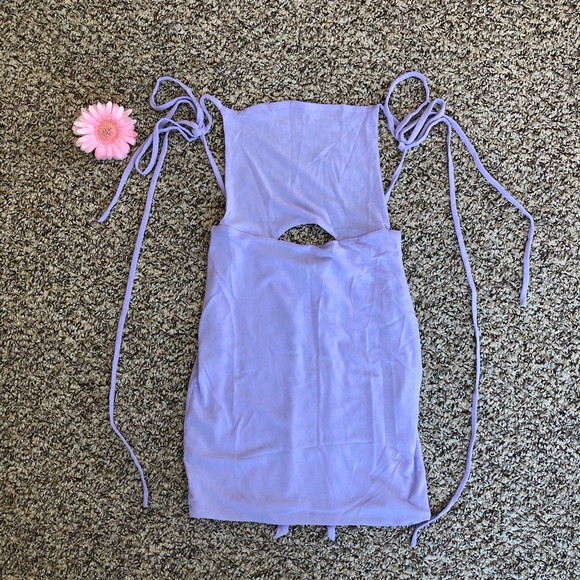 Beginning Boutique Jacqui Mesh Dress Lilac - Picture 4 of 5